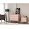 Manhattan Comfort Rockefeller Dresser and Nightstand Set, Nature and Rose Pink 104GMC6 - alternate 7